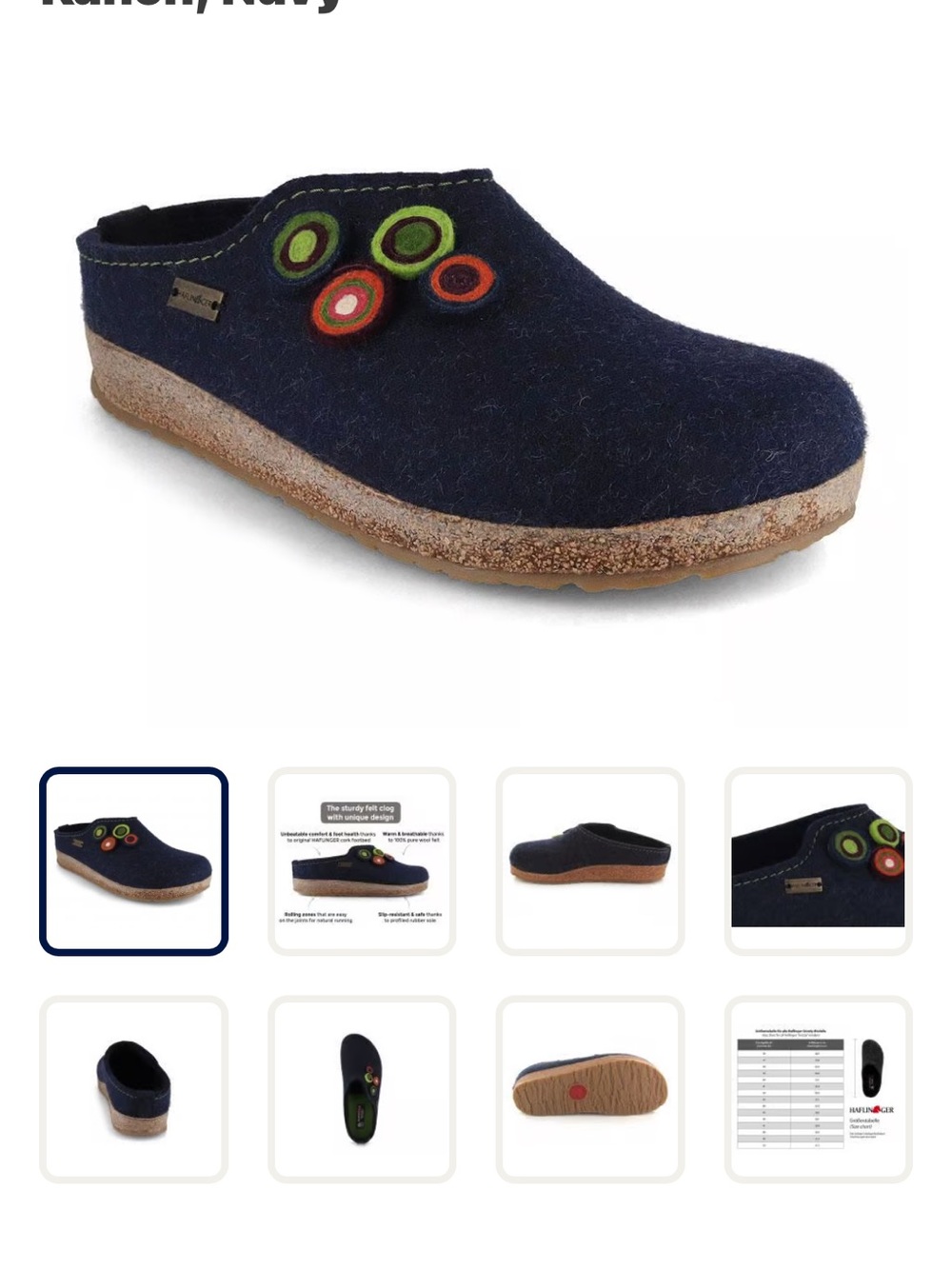 New Haflinger Grizzly Kanom Wool Clogs EU 42 or US 11
